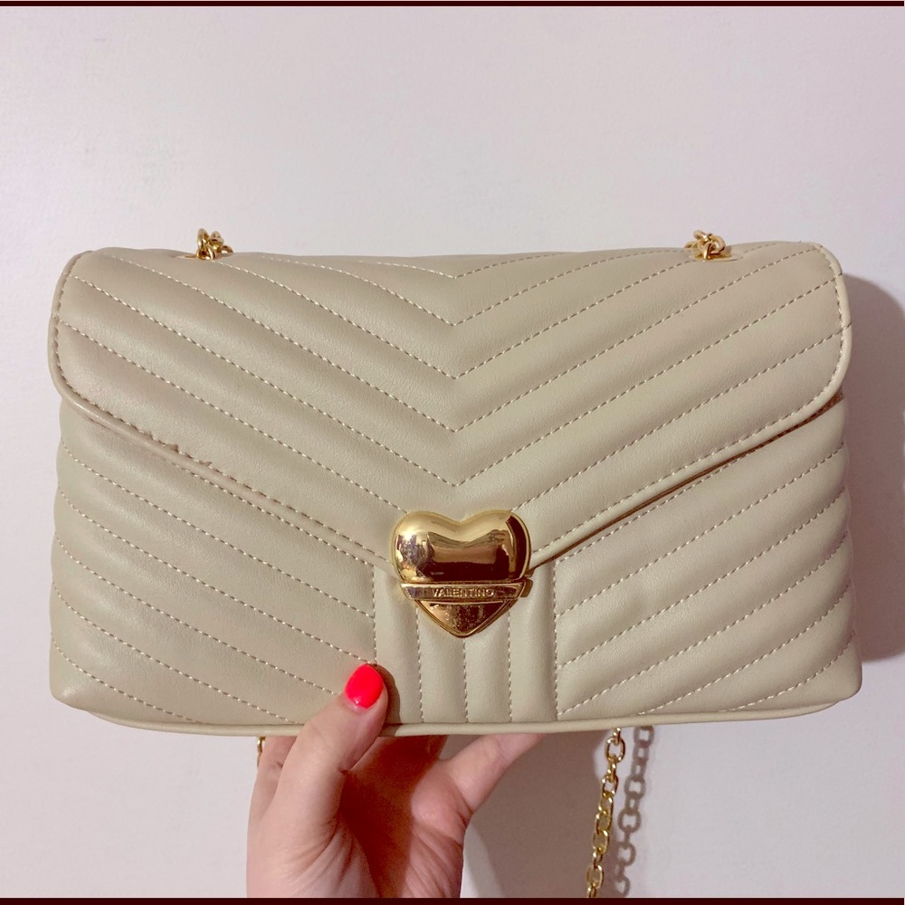 Valentino Dark Cream Crossbody Purse